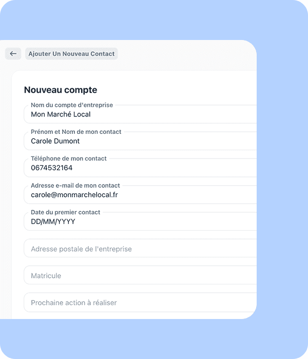 Des formulaires adaptés à vos besoins